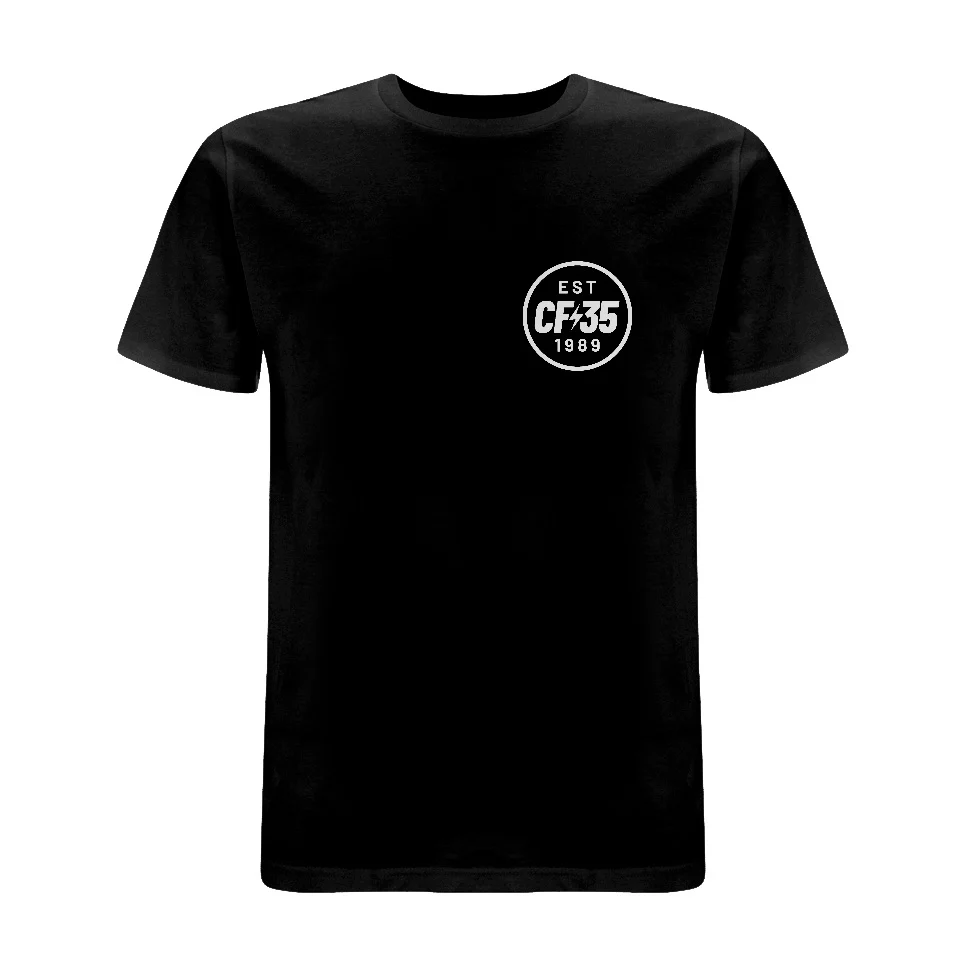 CF35 Double print Black tee